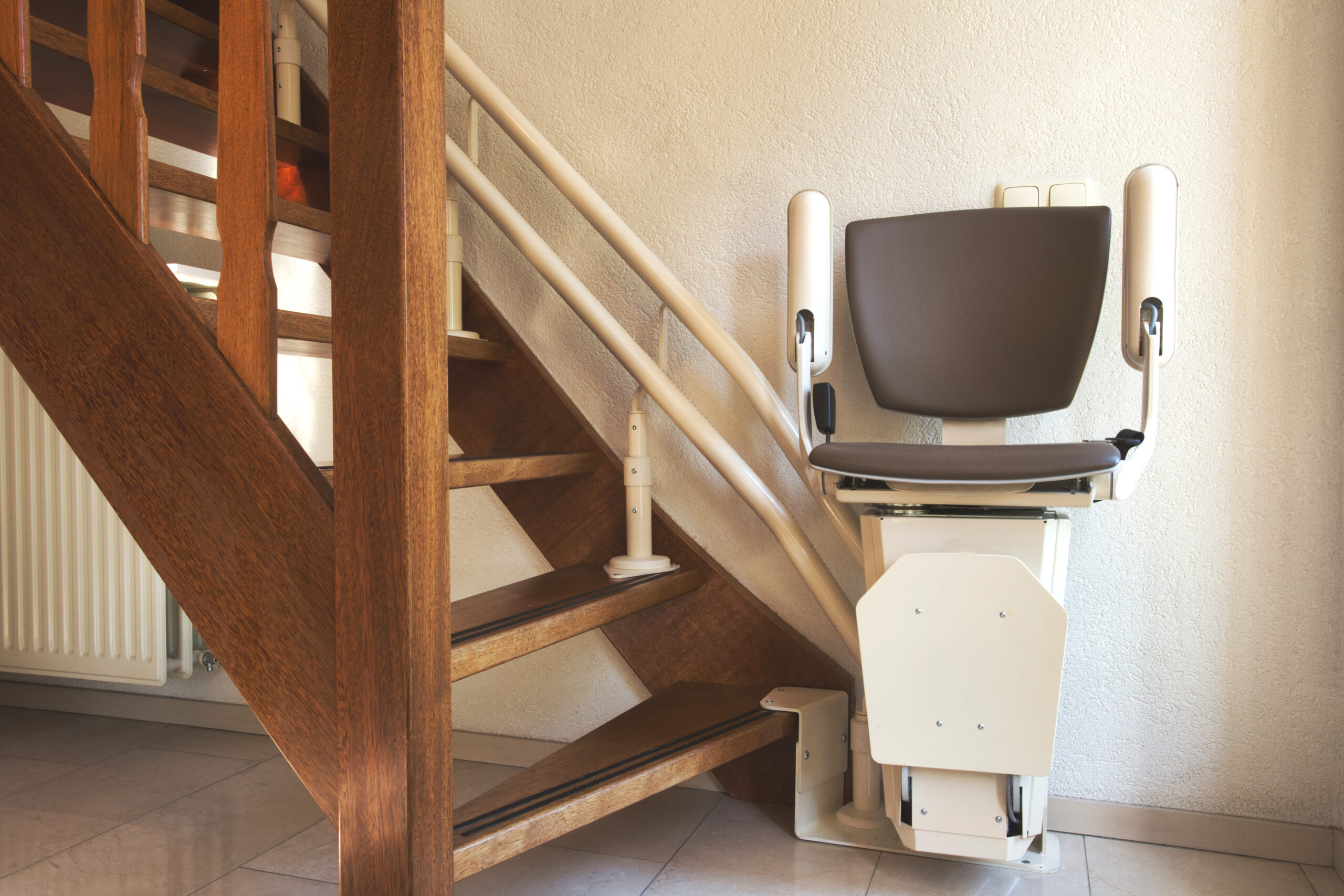 Automatic,Stairlift,On,Staircase,For,Elderly,Or,Disability,In,A